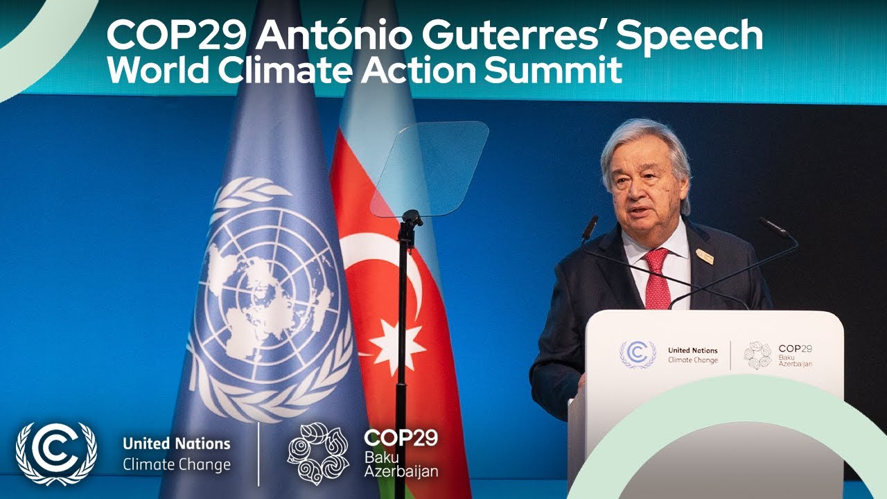 Cop 29, Guterres:Il suono che sentite è il ticchettio dell’orologio